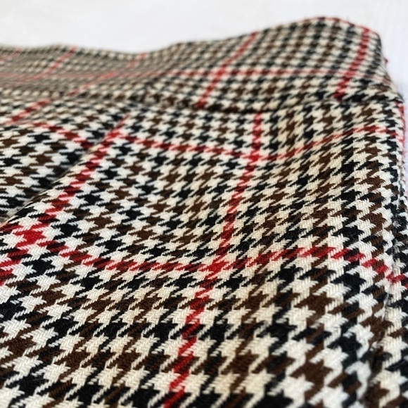 JONES NEW YORK WOOL BLEND HOUNDSTOOTH HIGH RISE PLEATED FORMAL SKIRT - 12 - Picture 7 of 9